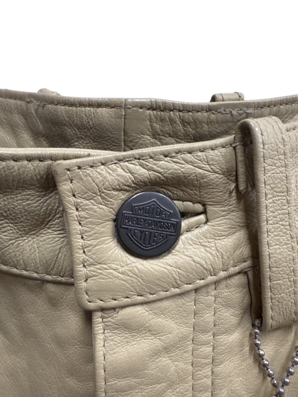 Harley-Davidson Kids Tan Leather Fringe Pants Size XL With Tags - Picture 5 of 8